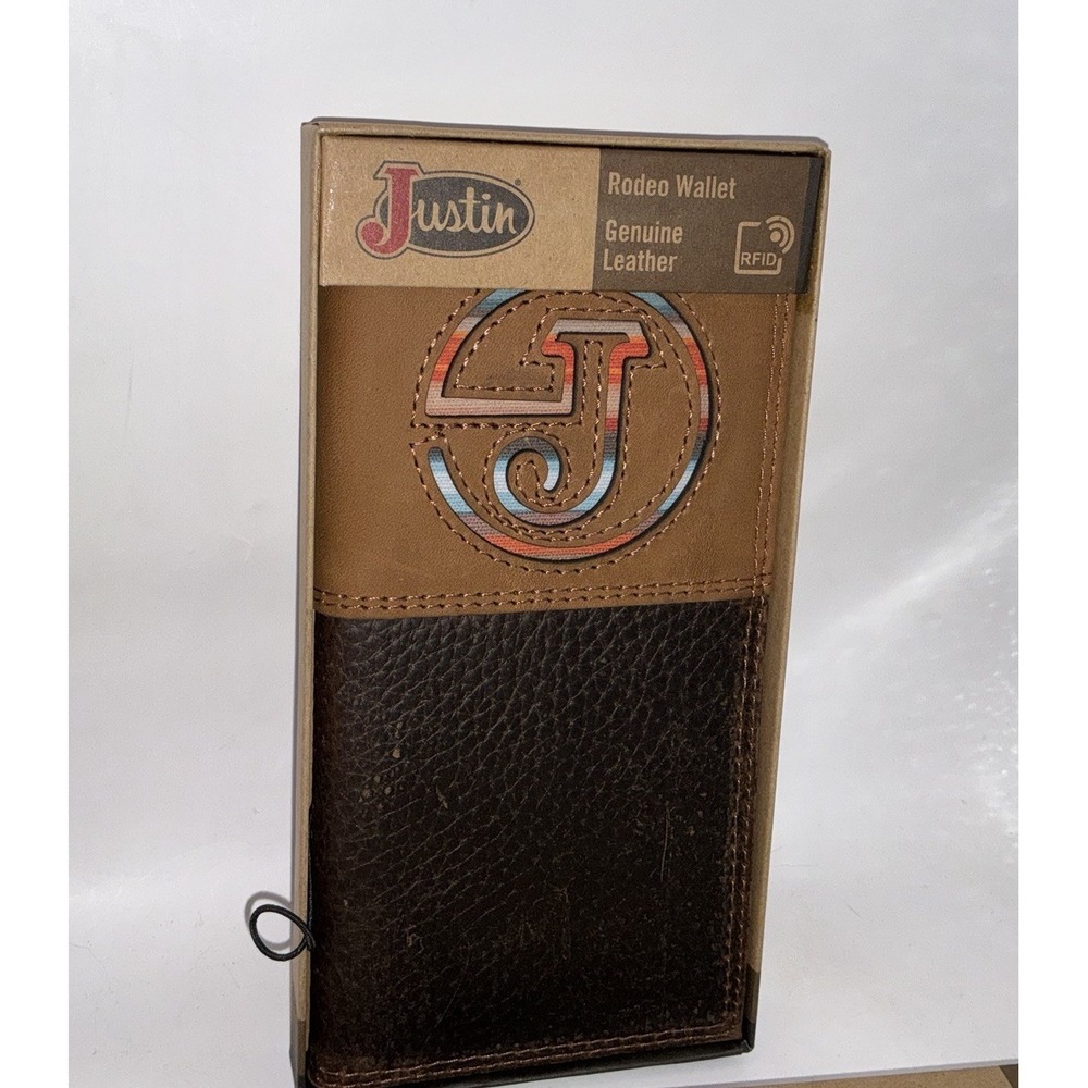 Justin Boot Company Rodeo Wallet Genuine Leather 7 X 4 New In Box